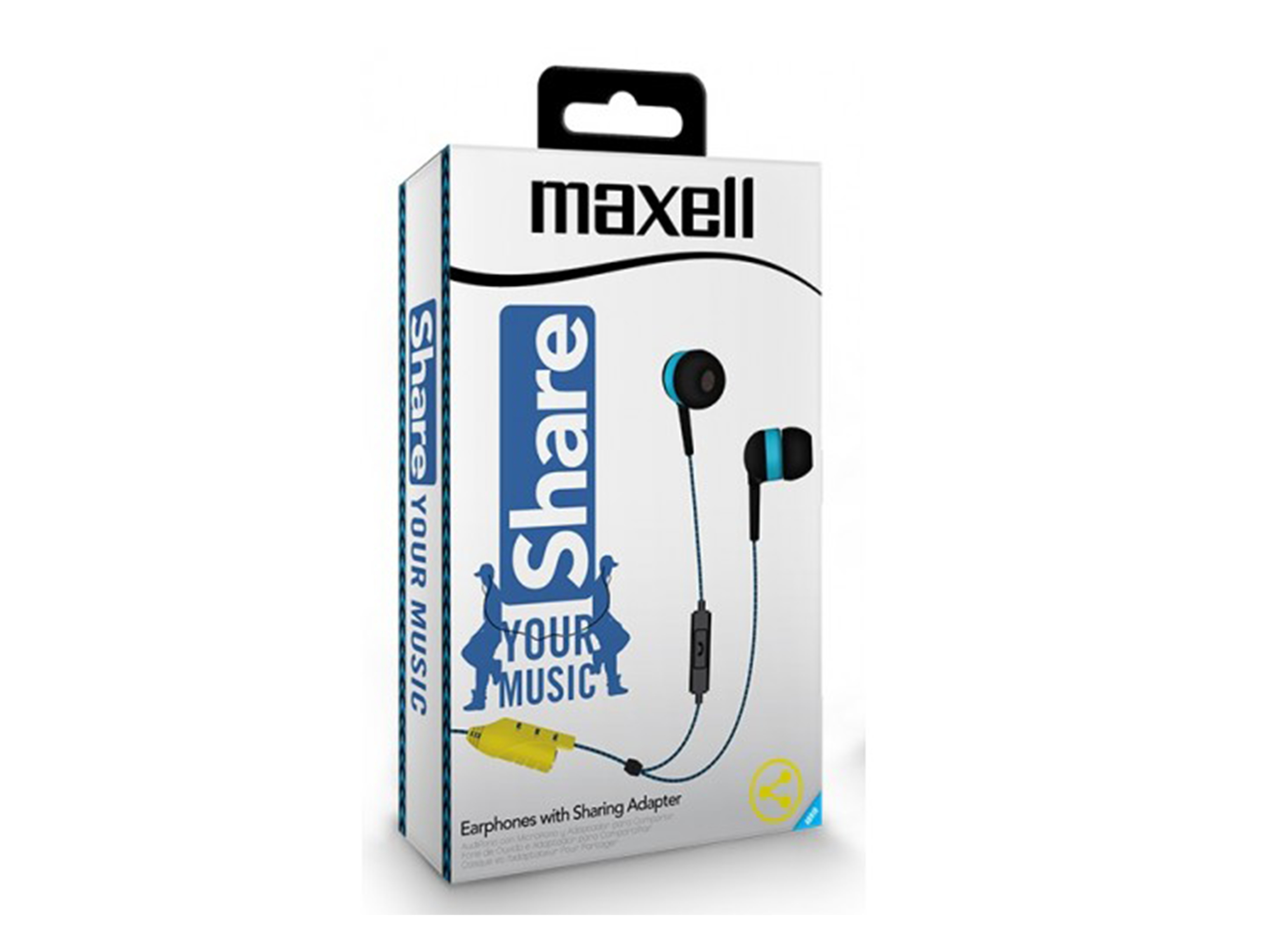 AUDIFONO MAXELL EB-SHARE C/MIC AZUL