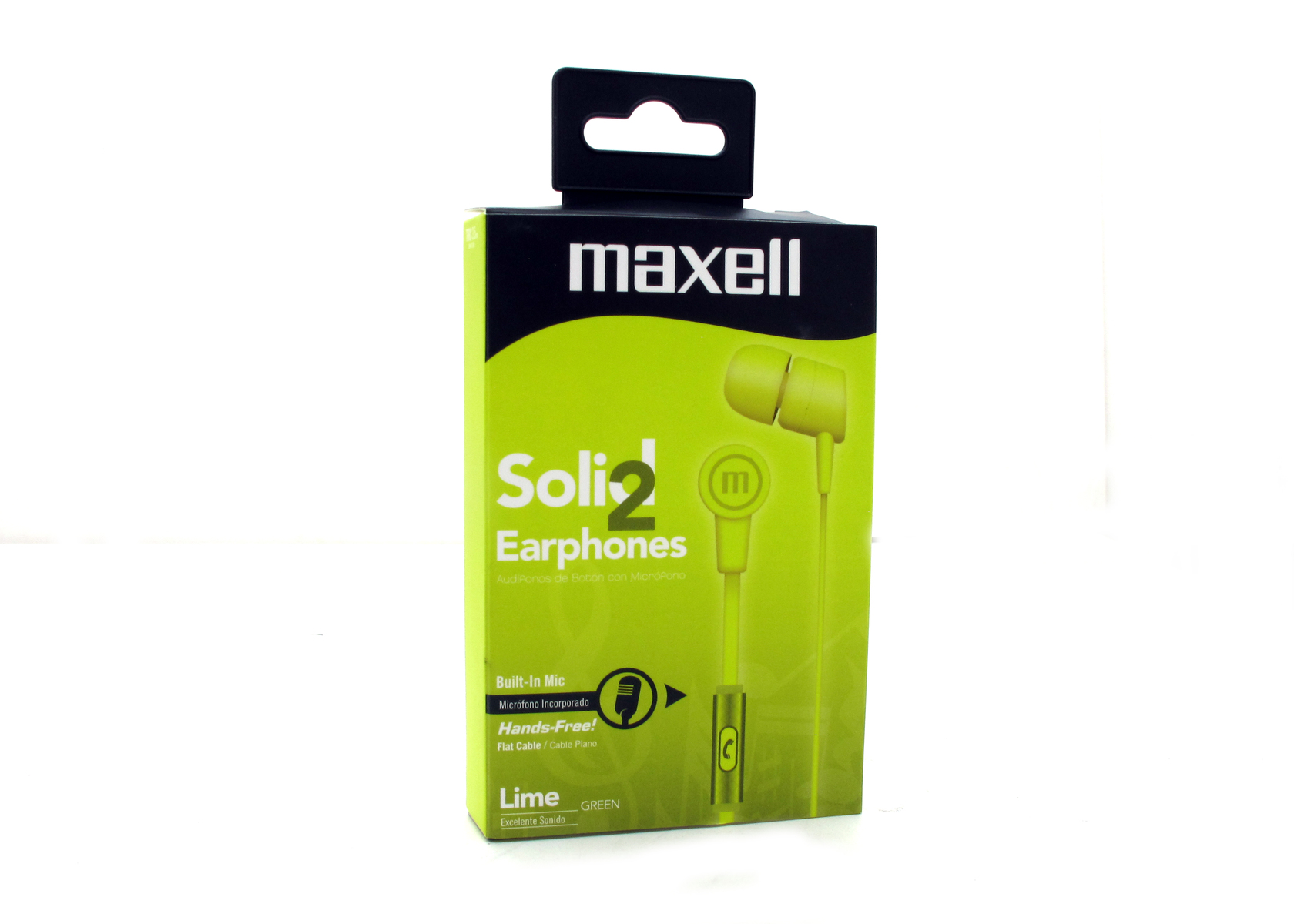 AUDIFONO MAXELL SOLIDS MICROFONO LIME