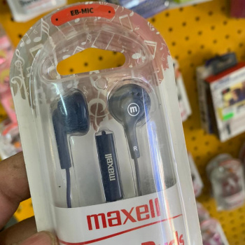 AUDIFONO MAXELL BUDS MIC Y CONTROL AZUL