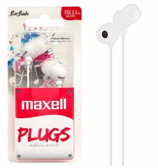 AUDIFONO MAXELL PLUGS BCO       