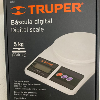 Báscula digital base plástica para cocina capacidad 5kg